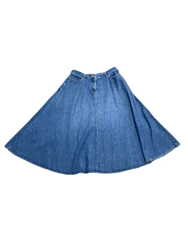 Skirt Midi By Isaac Mizrahi In Blue Denim, Size: 10