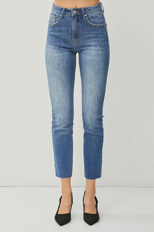 Medium Wash Relaxed Skinny Jeans