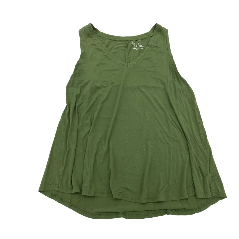 GREEN TOP SLEEVELESS by TIME AND TRU Size:M