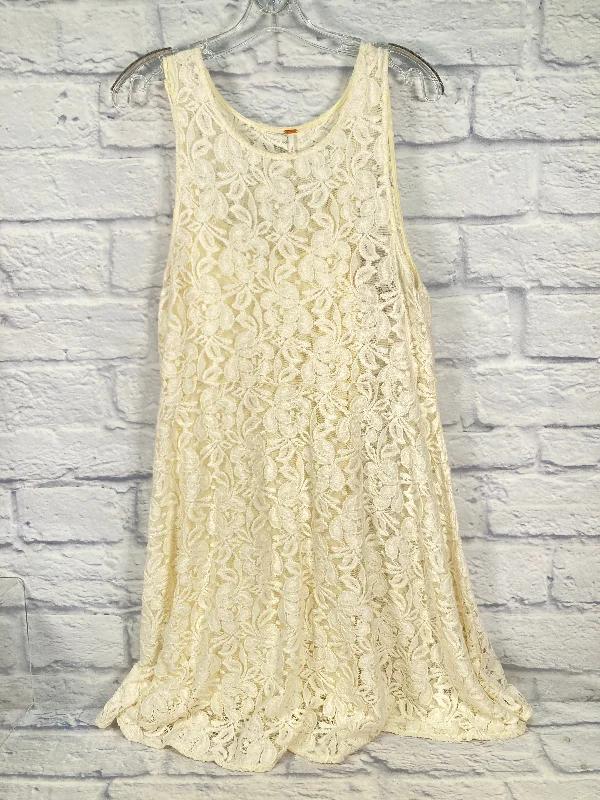 Cream Dress Casual Short Free People, Size L