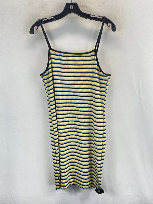 Striped Pattern Dress Casual Short Wild Fable, Size Xl