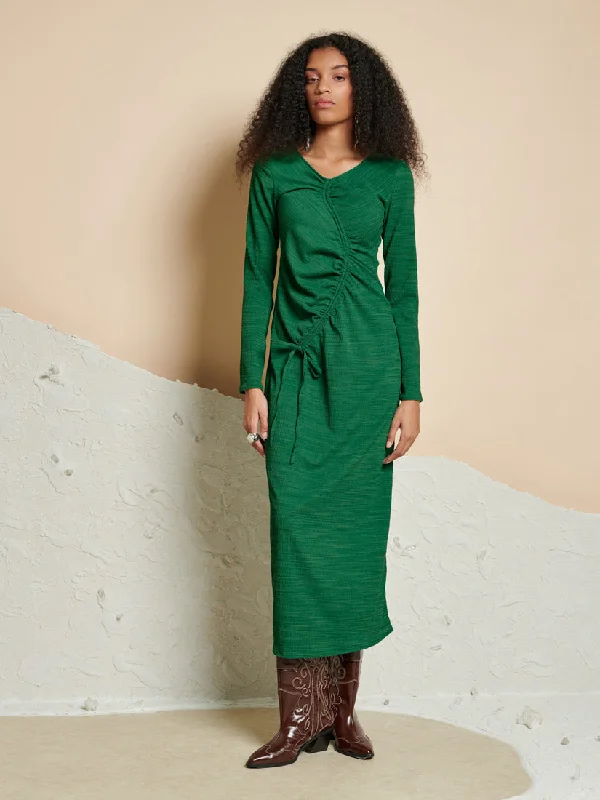 Isra Drawstring Midi Dress