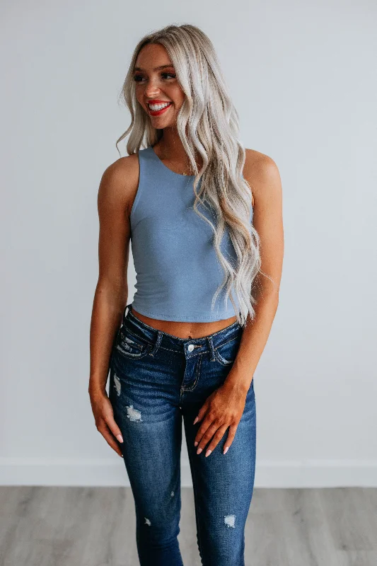 Angelina Basic Tank - Powder Blue